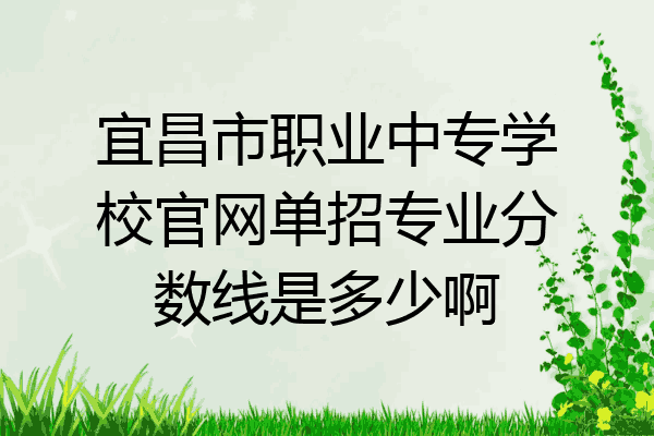 宜昌市职业中专学校官网单招专业分数线是多少啊