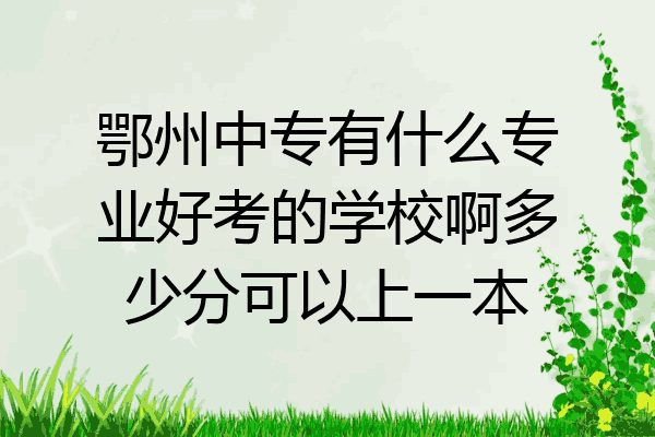 鄂州中专有什么专业好考的学校啊多少分可以上一本