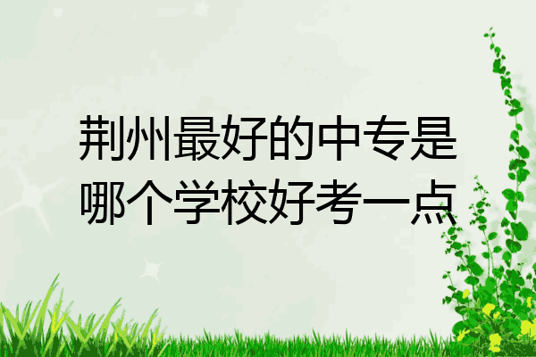 荆州最好的中专是哪个学校好考一点