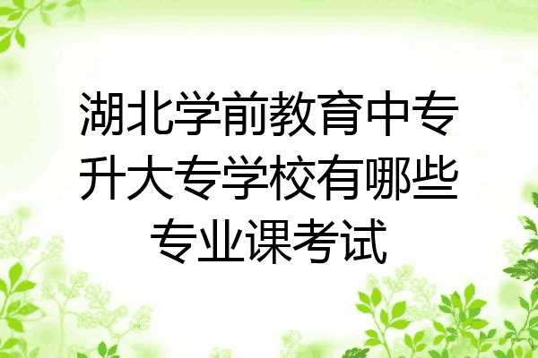 湖北学前教育中专升大专学校有哪些专业课考试