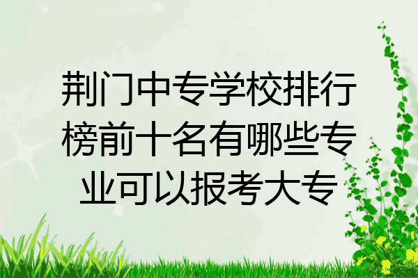 荆门中专学校排行榜前十名有哪些专业可以报考大专