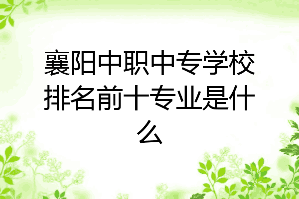 襄阳中职中专学校排名前十专业是什么