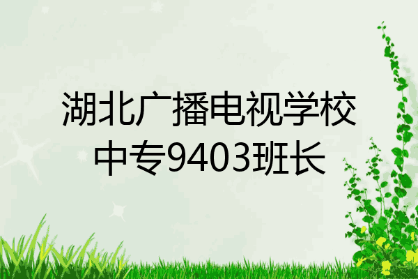 湖北广播电视学校中专9403班长
