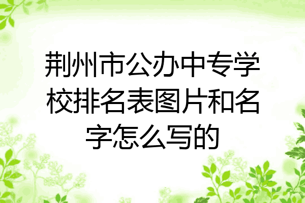 荆州市公办中专学校排名表图片和名字怎么写的