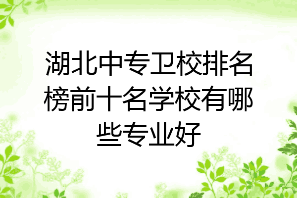 湖北中专卫校排名榜前十名学校有哪些专业好