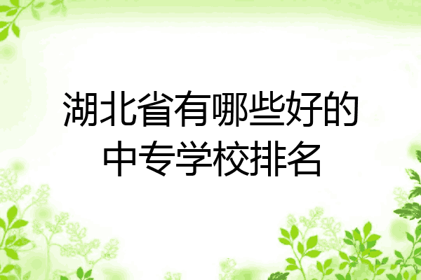 湖北省有哪些好的中专学校排名