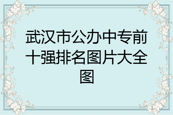 武汉市公办中专前十强排名图片大全图