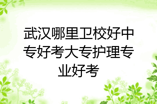 武汉哪里卫校好中专好考大专护理专业好考