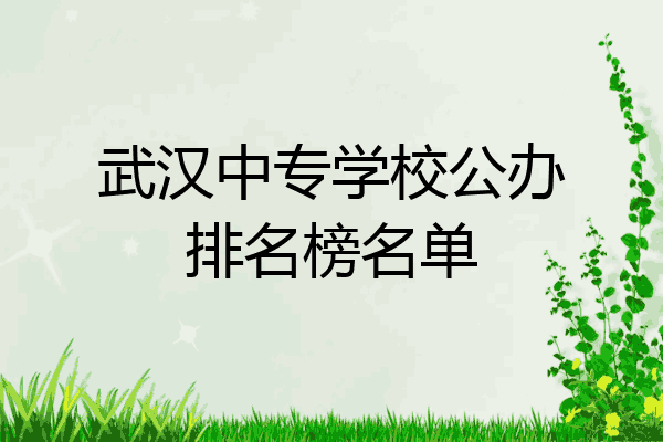 武汉中专学校公办排名榜名单