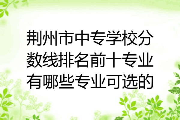 荆州市中专学校分数线排名前十专业有哪些专业可选的