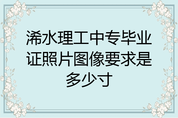浠水理工中专毕业证照片图像要求是多少寸