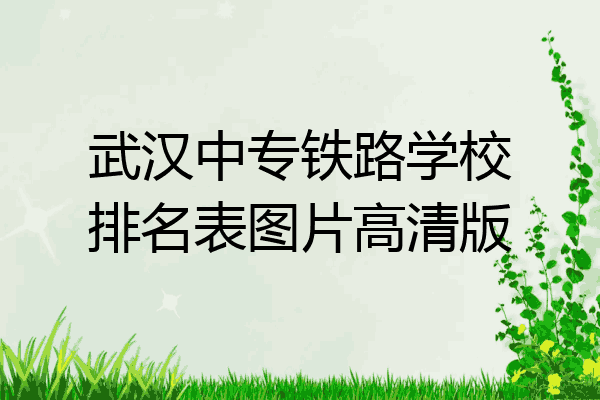 武汉中专铁路学校排名表图片高清版