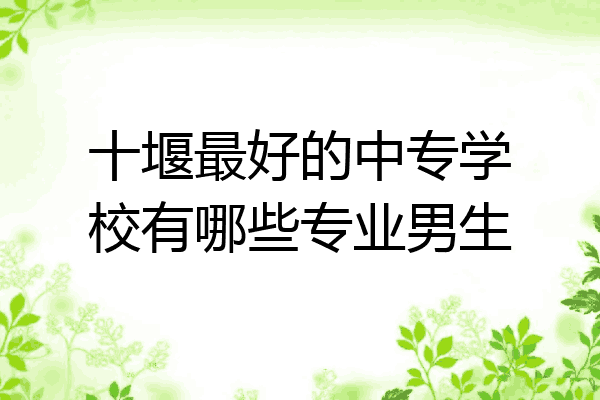 十堰最好的中专学校有哪些专业男生
