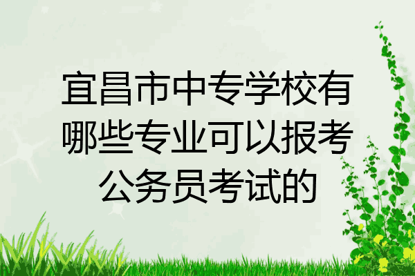 宜昌市中专学校有哪些专业可以报考公务员考试的