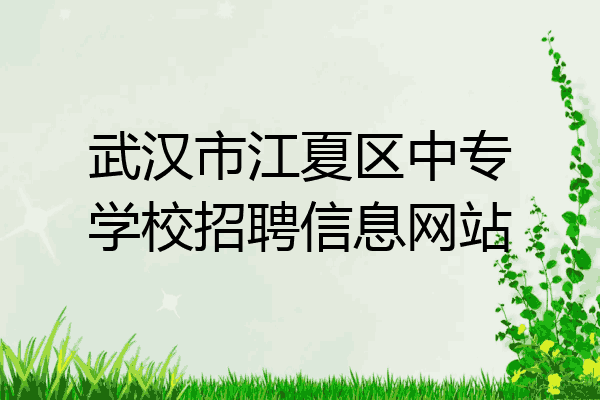 武汉市江夏区中专学校招聘信息网站