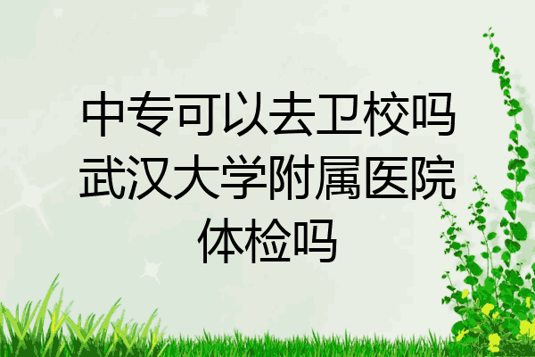 中专可以去卫校吗武汉大学附属医院体检吗