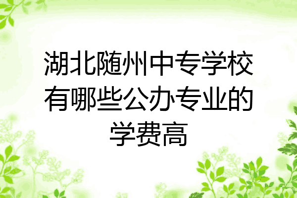 湖北随州中专学校有哪些公办专业的学费高