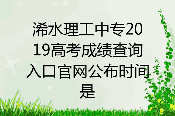 浠水理工中专2019高考成绩查询入口官网公布时间是