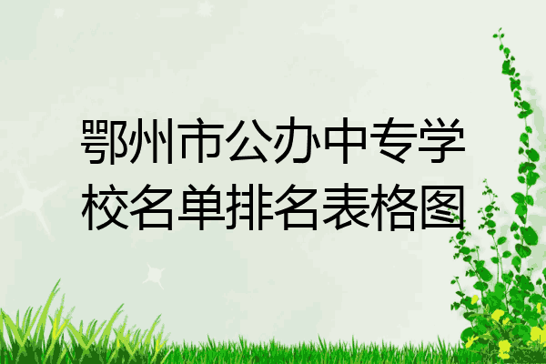 鄂州市公办中专学校名单排名表格图