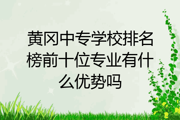 黄冈中专学校排名榜前十位专业有什么优势吗