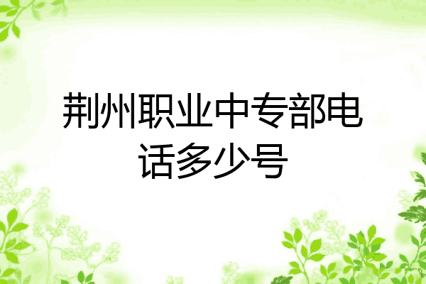 荆州职业中专部电话多少号