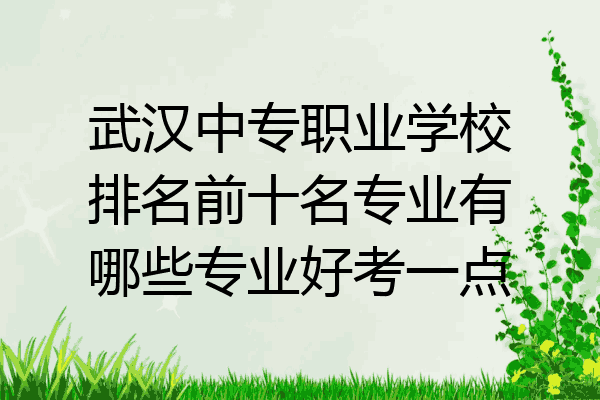 武汉中专职业学校排名前十名专业有哪些专业好考一点