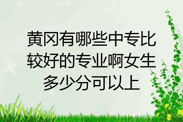 黄冈有哪些中专比较好的专业啊女生多少分可以上