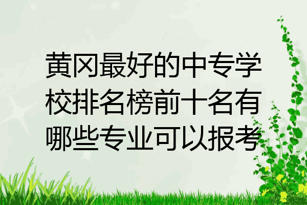 黄冈最好的中专学校排名榜前十名有哪些专业可以报考