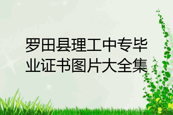 罗田县理工中专毕业证书图片大全集