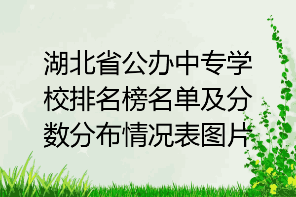 湖北省公办中专学校排名榜名单及分数分布情况表图片