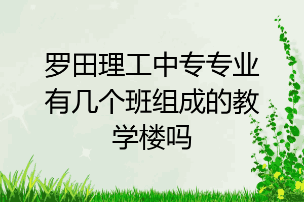 罗田理工中专专业有几个班组成的教学楼吗