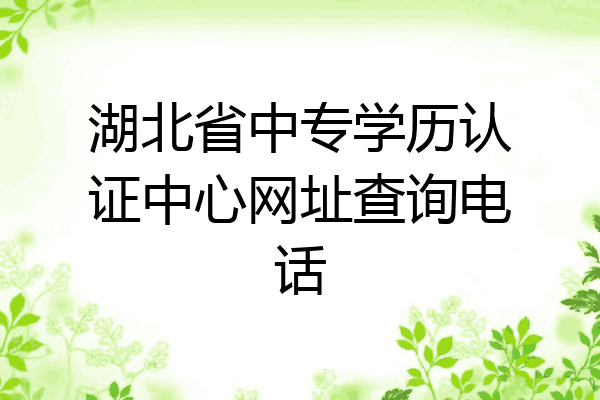 湖北省中专学历认证中心网址查询电话