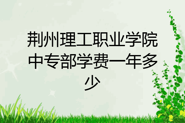 荆州理工职业学院中专部学费一年多少