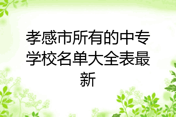 孝感市所有的中专学校名单大全表最新