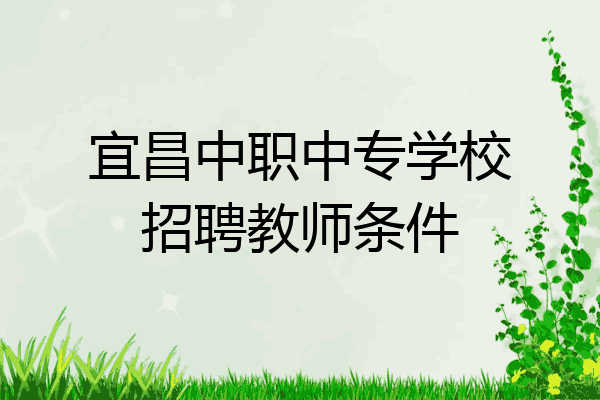 宜昌中职中专学校招聘教师条件