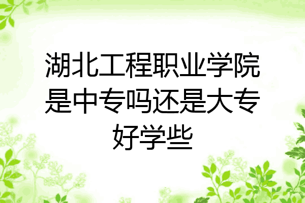湖北工程职业学院是中专吗还是大专好学些