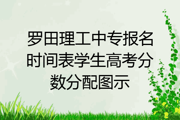 罗田理工中专报名时间表学生高考分数分配图示