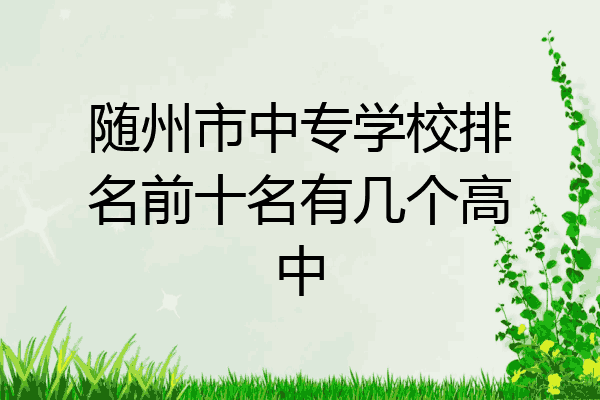 随州市中专学校排名前十名有几个高中
