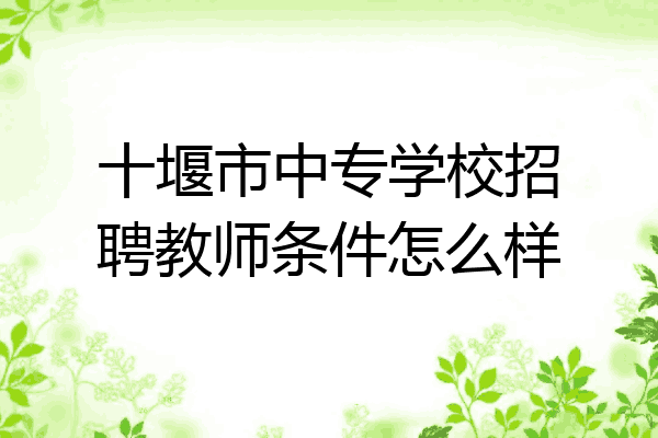 十堰市中专学校招聘教师条件怎么样