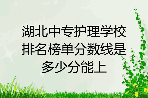 湖北中专护理学校排名榜单分数线是多少分能上