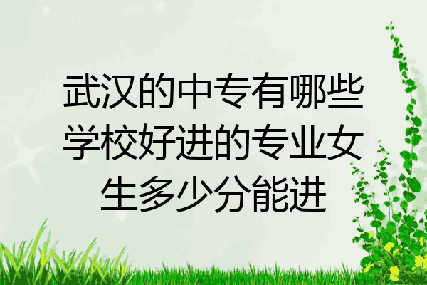 武汉的中专有哪些学校好进的专业女生多少分能进