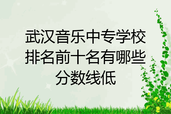武汉音乐中专学校排名前十名有哪些分数线低