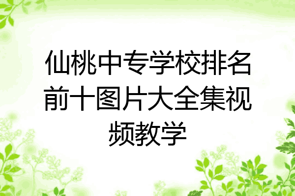 仙桃中专学校排名前十图片大全集视频教学