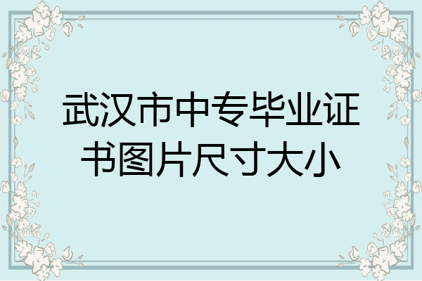 武汉市中专毕业证书图片尺寸大小