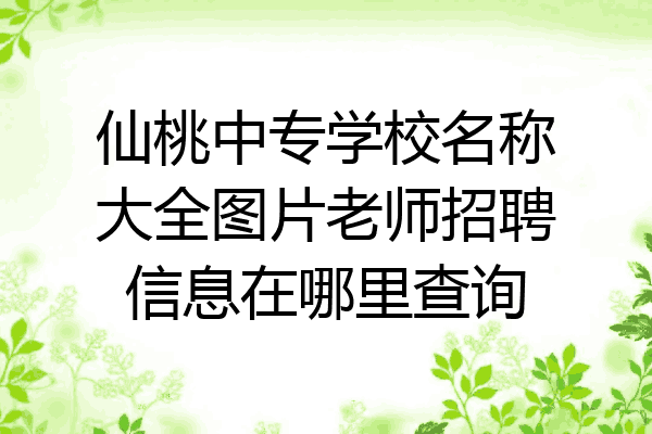 仙桃中专学校名称大全图片老师招聘信息在哪里查询