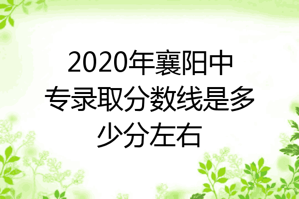 2020年襄阳中专录取分数线是多少分左右