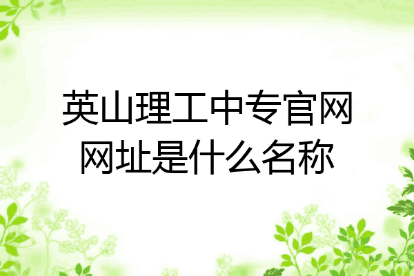 英山理工中专官网网址是什么名称