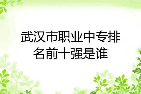 武汉市职业中专排名前十强是谁