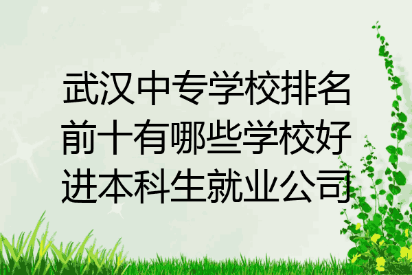 武汉中专学校排名前十有哪些学校好进本科生就业公司