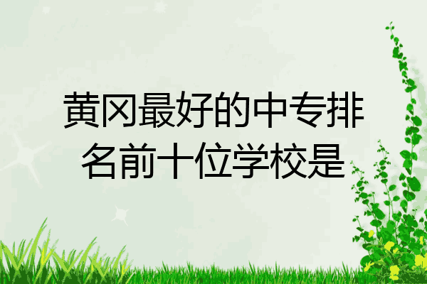 黄冈最好的中专排名前十位学校是